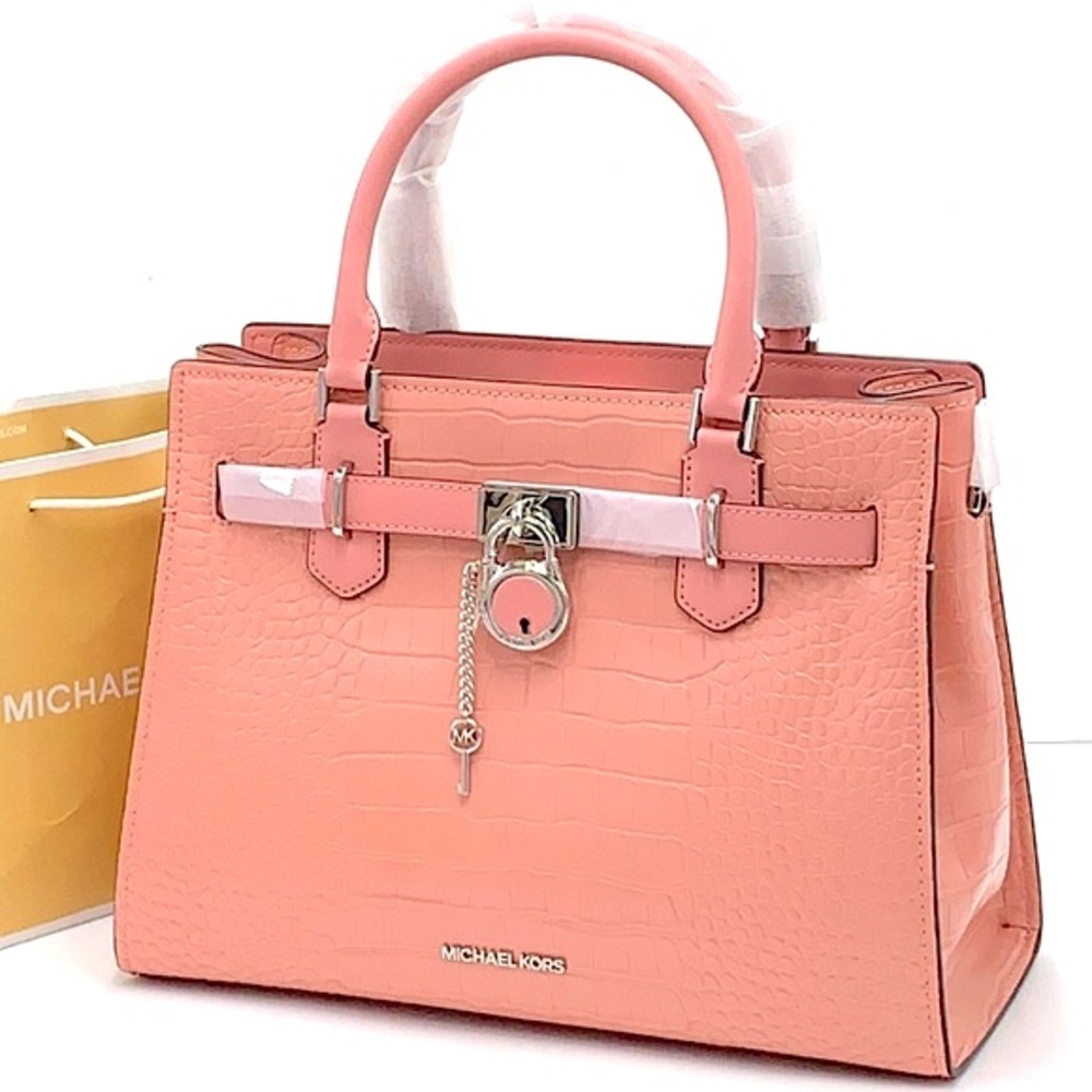 Michael Kors Hamilton Medium
Satchel Crossbody Croc Embossed PRIMROSE COLOR